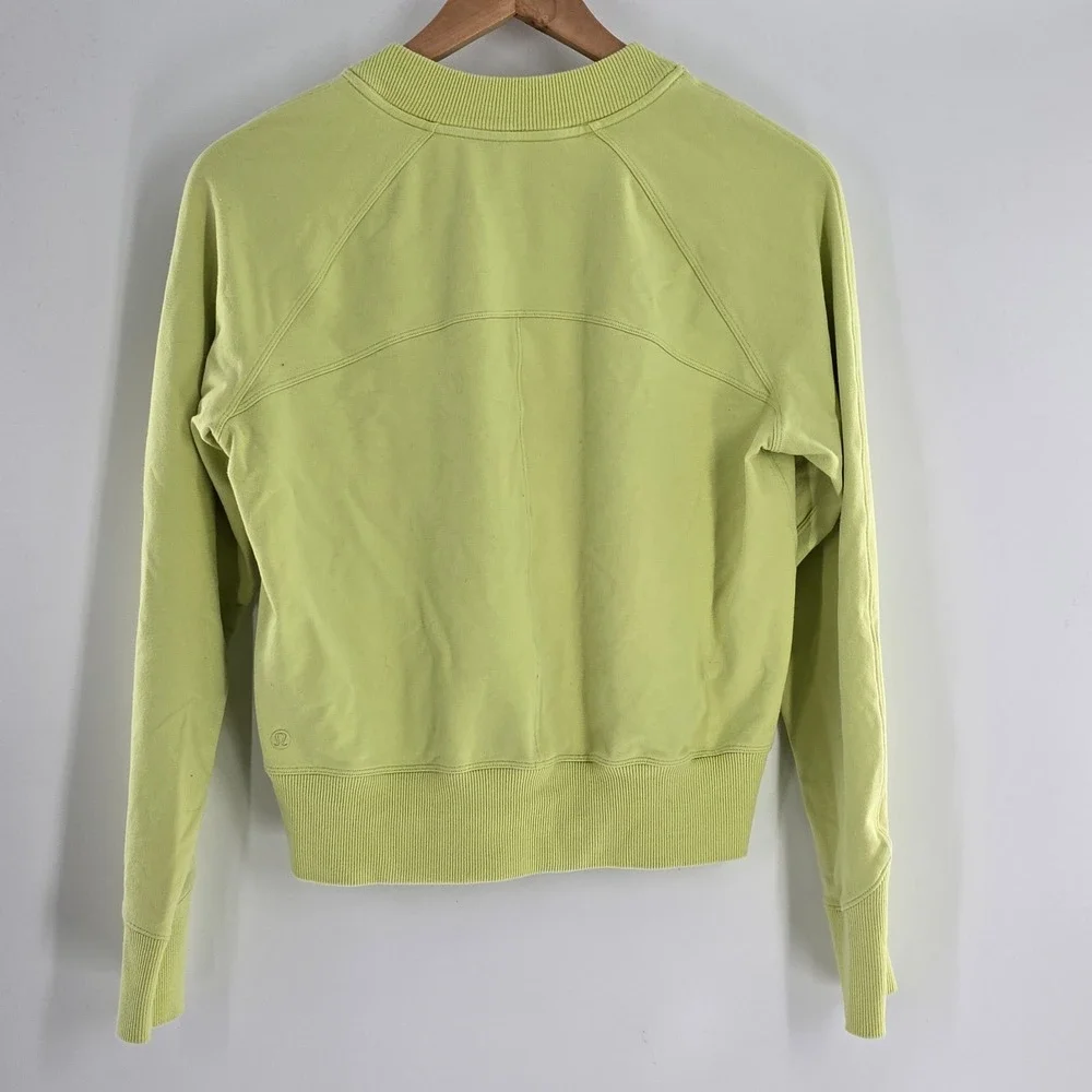 Lululemon Ready To‎ Roll Lemon Vibe Crew SZ 10
